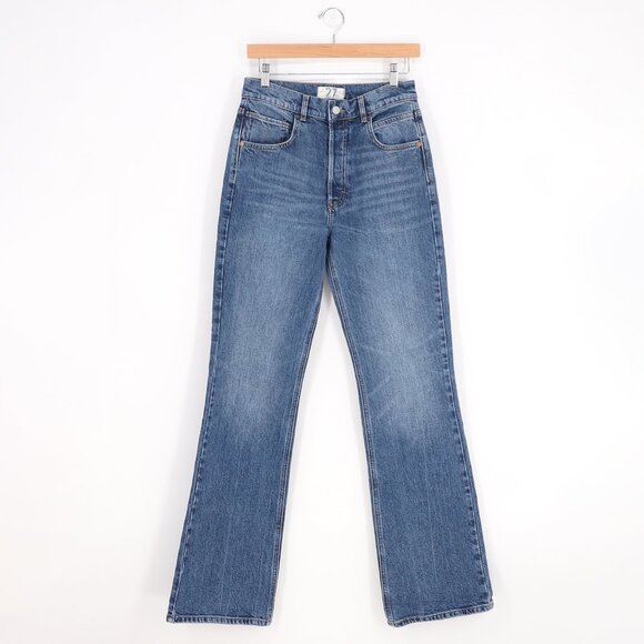 WE THE FREE FREE PEOPLE Bootcut Jeans Indigo Blue Button Fly Size 27 - Picture 1 of 8